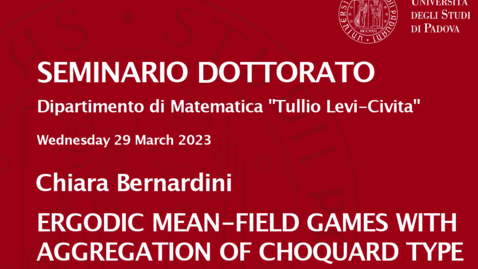 Thumbnail for entry Seminario Dottorato 2022/23 - Chiara Bernardini (29.03.2023)