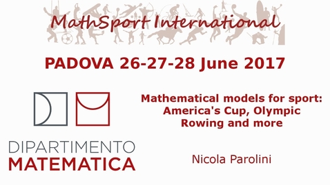 Thumbnail for entry MathSport International 2017: Mathematical models for sport: America's Cup, Olympic Rowing and more