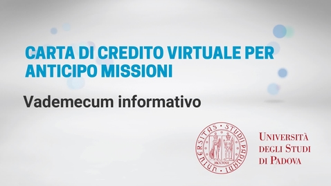 Thumbnail for entry Vademecum Carta di credito virtuale