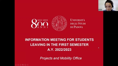 Thumbnail for Meeting for Erasmus/SEMP students starting in the first semester