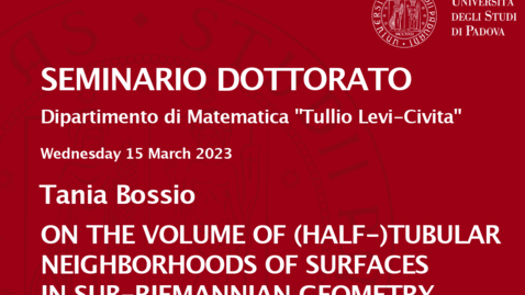 Thumbnail for entry Seminario Dottorato 2022/23 - Tania Bossio (15.03.2023)