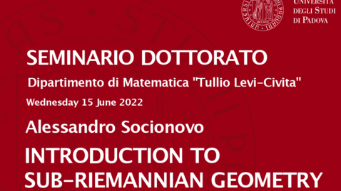 Thumbnail for entry Seminario Dottorato 2021/22 - Alessandro Socionovo (15.06.2022)