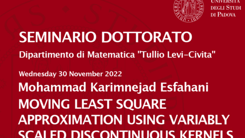 Thumbnail for entry Seminario Dottorato 2022/23 - Mohammad Karimnejad E. (30.11.2022)