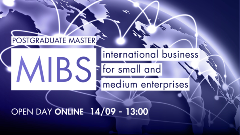 Thumbnail for entry Open Day Master MIBS - International business for small and medium size enterprises - 14/09/20