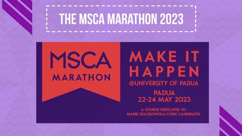 Thumbnail for entry MSCA MaRaThoN@Unipd - 22/23/24 May 2023