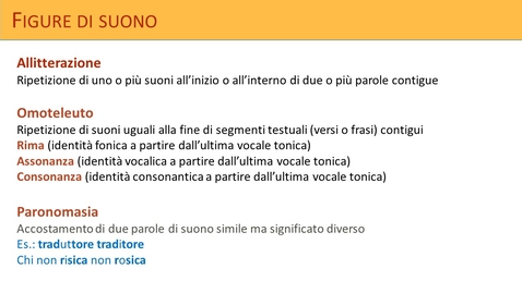 Thumbnail for Retorica - Figure di suono