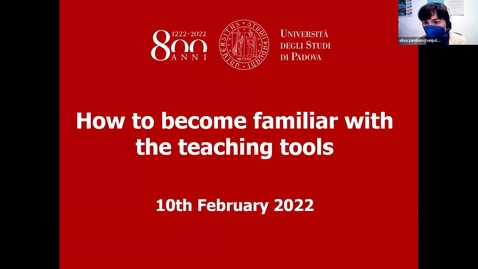 Thumbnail for entry Webinar “How to become familiar with the teaching tools” - 10th February