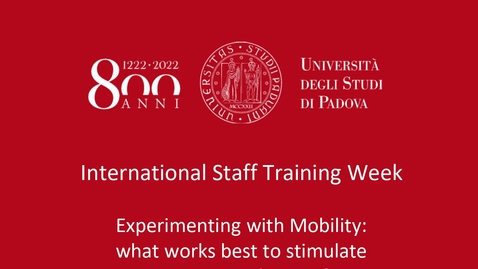 Thumbnail for entry DAY 1 &quot;Global perspectives on innovative mobilities&quot; - International Staff Training Week