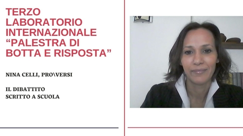 Thumbnail for Nina Celli - ProVersi: Il dibattito scritto a scuola