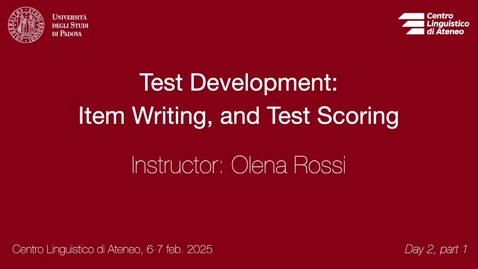 Thumbnail for Formazione testing, 7 feb 25 (mattino - part 1)