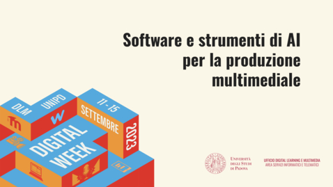 Thumbnail for Software e strumenti di Al per la produzione multimediale