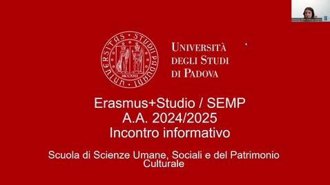 Thumbnail for entry Erasmus+Studio/SEMP - Incontro informativo 28/11/2023_Scuola di Scienze Umane