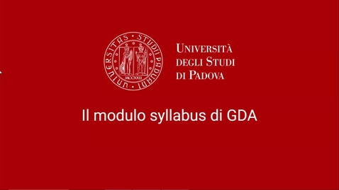 Thumbnail for Incontro formativo sul nuovo sistema di gestione del syllabus in GDA - 11 febbraio 2026