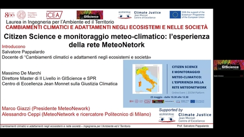 Thumbnail for entry Citizen Science e monitoraggio meteo-climatico: l’esperienza della rete MeteoNetwork