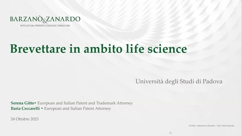 Thumbnail for Brevettare in ambito Life Science B&amp;Z