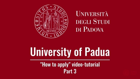 Thumbnail for How to Apply - Part 3 &quot;Add a Degree Programme&quot;