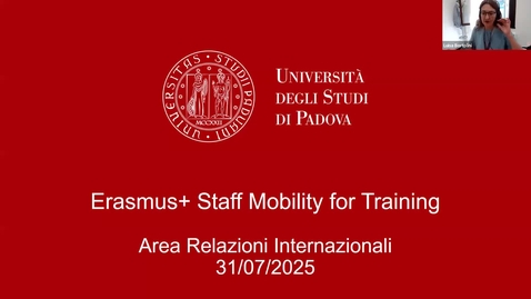 Thumbnail for Erasmus+ Staff Mobility for Training  Incontro informativo 31/07/2025