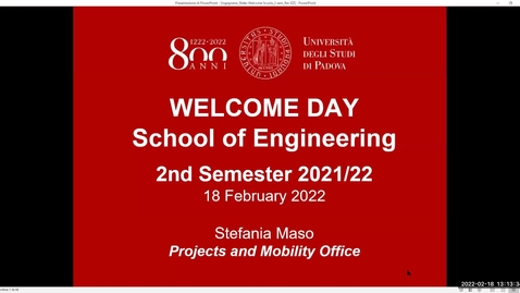 Thumbnail for entry Welcome meeting - School of Engineering (18.02.2022)