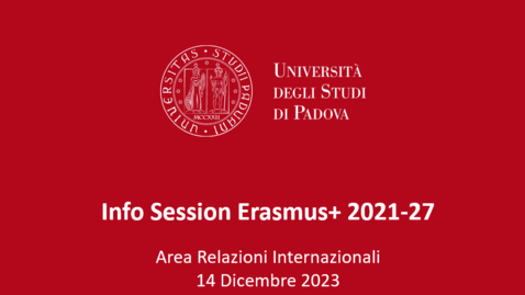 Thumbnail for entry Erasmus+ Programme 2021-2027 - Call 2024