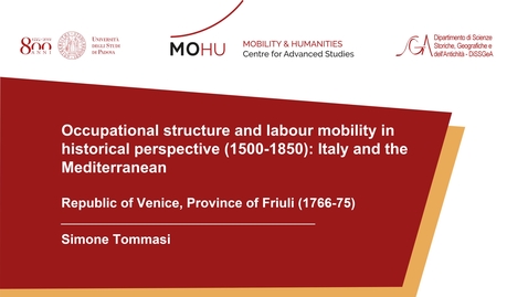 Thumbnail for entry Occupational structure and labour mobility in historical perspective (1500-1850): Italy and the Mediterranean