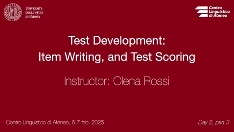 Thumbnail for Formazione testing, 7 feb 25 (pomeriggio)