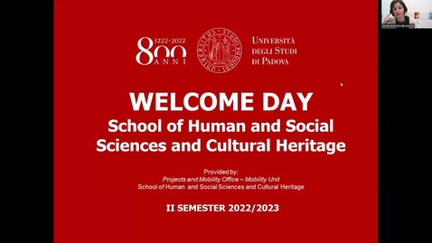 Thumbnail for entry Welcome Days - School of Human and Social Sciences and Cultural Heritage (15.02.2022)