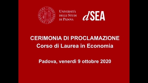 Thumbnail for entry Laurea in Economia,  9 ottobre 2020