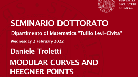 Thumbnail for entry Seminario Dottorato 2021/22 - Daniele Troletti (02.02.2022)