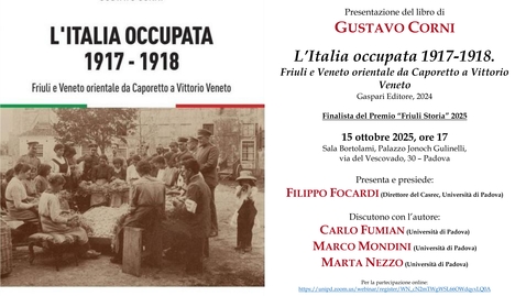Thumbnail for Presentazione libro Gustavo Corni &quot;L’Italia occupata 1917-1918&quot;
