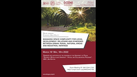 Thumbnail for entry The Seminars of the Master Course in LOCAL DEVELOPMENT, AY 2021/22 – Veronika Chernova