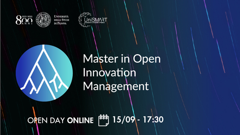 Thumbnail for entry Open Day Master MOIM - Open Innovation Management - 15/09/20