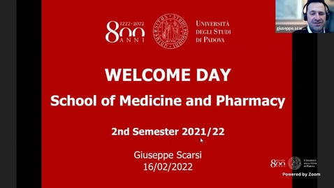 Thumbnail for entry Welcome Day - School of Medicine &amp; Dept. of Pharmacy (16.02.2022)