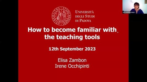Thumbnail for entry Welcome Days - &quot;Teaching tools&quot; (12 Sept 2023)
