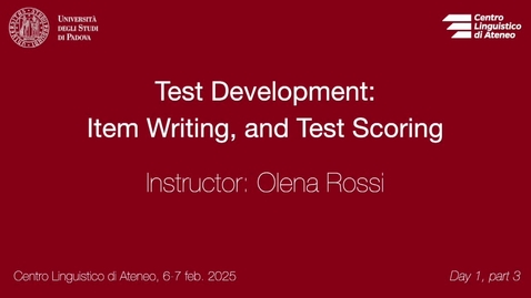 Thumbnail for Formazione testing, 6 feb 25 (pomeriggio)