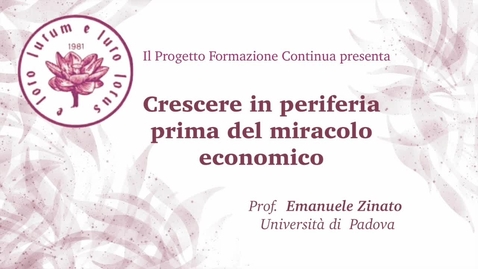 Thumbnail for Crescere  in periferia prima del miracolo economico