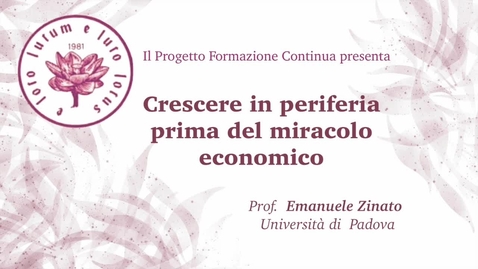 Thumbnail for entry Crescere  in periferia prima del miracolo economico