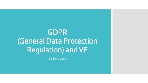 Thumbnail for entry GDPR and Virtual Exchange - community webinar