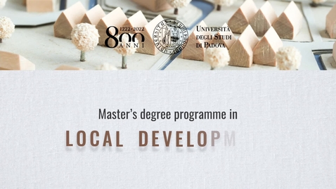 Thumbnail for Master’s degree programme in Local Development