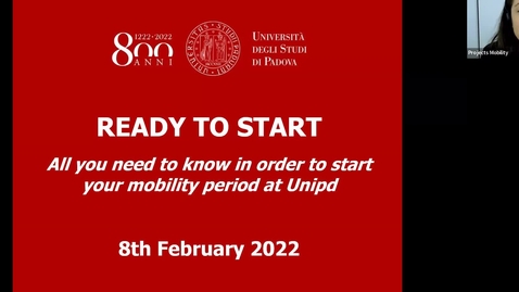 Thumbnail for entry Webinar &quot;Ready to start&quot; - 8th February