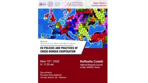 Thumbnail for The Seminars of the Master Course in LOCAL DEVELOPMENT, AY 2021/22 – Raffaella Coletti