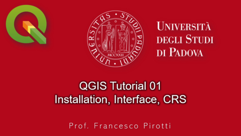 Thumbnail for entry QGIS Tutorial 01 - Installation, Interface, CRS