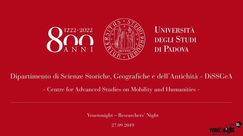 Thumbnail for entry 1222-2022: la mobilità degli studenti di Padova nello spazio, nel tempo, nel sapere