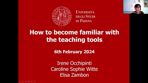 Thumbnail for How to become familiar with teaching tools - Welcome days - 2nd semester 23/24