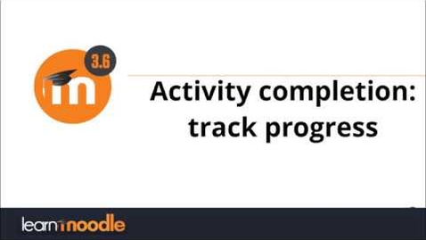 Thumbnail for Moodle: Activity completion