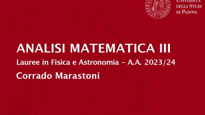 Thumbnail for channel Analisi Matematica 3 Fis-Ast 2023/24