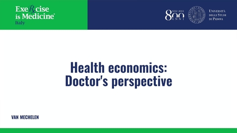 Thumbnail for entry 1.10 Health Economics_ Doctor's perspective - Interview with Willem Van Mechelen - audio domande