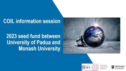 Thumbnail for entry Joint Session on COIL projects: UNIPD - Monash fund scheme