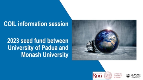 Thumbnail for Joint Session on COIL projects: UNIPD - Monash fund scheme