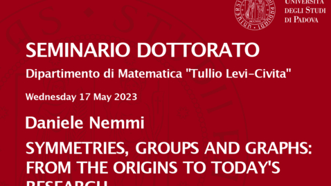 Thumbnail for entry Seminario Dottorato 2022/23 - Daniele Nemmi (17.05.2023)