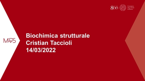 Thumbnail for entry Biochimica strutturale, Prof. Cristian Taccioli